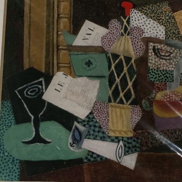 STILL Life with Bottle of Rum Art Print, Matted, Pablo Picasso - Picture 1 of 3